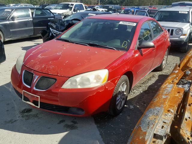 1G2ZF55B064226879 - 2006 PONTIAC G6 SE RED photo 2