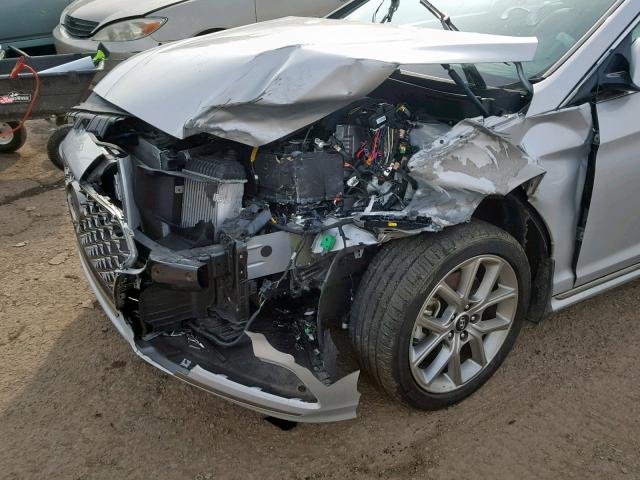 5NPE34AB3JH680422 - 2018 HYUNDAI SONATA SPO SILVER photo 9