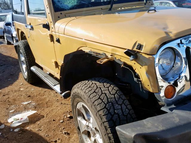 1C4GJWBG0DL629674 - 2013 JEEP WRANGLER S BEIGE photo 9