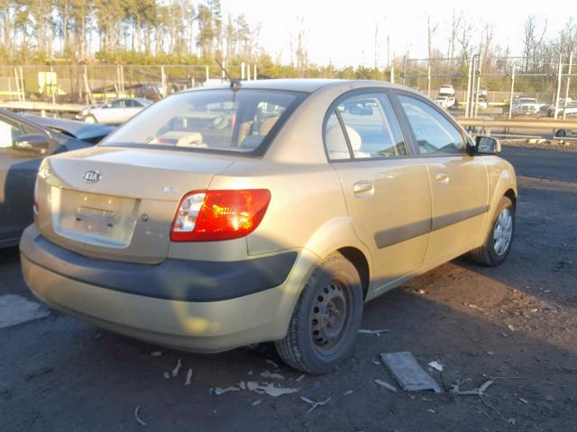 KNADE123376239773 - 2007 KIA RIO BASE GOLD photo 4