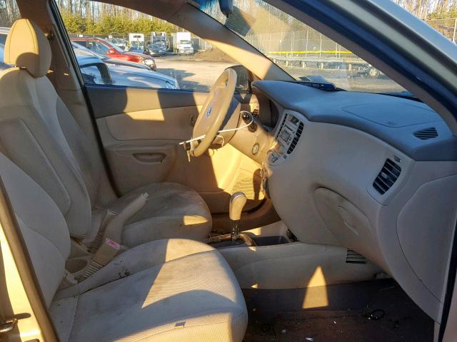 KNADE123376239773 - 2007 KIA RIO BASE GOLD photo 5