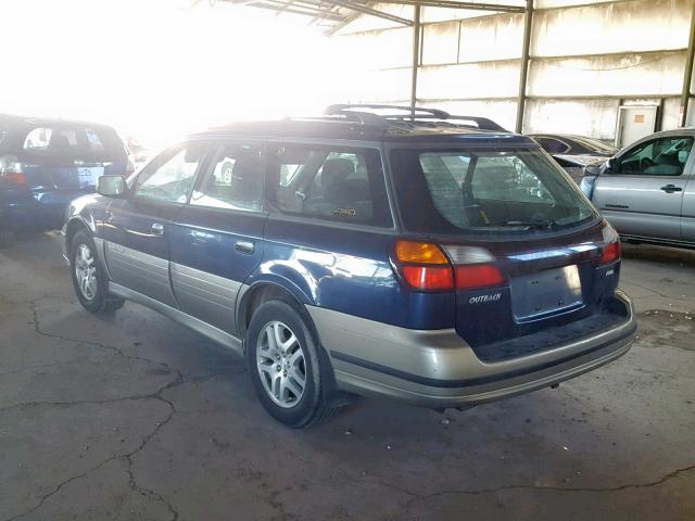 4S3BH675047640292 - 2004 SUBARU LEGACY OUT BLUE photo 3