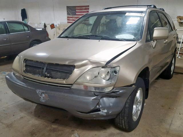 JTJHF10U120291442 - 2002 LEXUS RX 300 GOLD photo 2