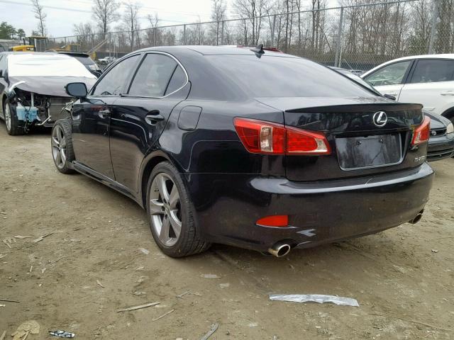 JTHBF5C2XD5190947 - 2013 LEXUS IS 250 BLACK photo 3