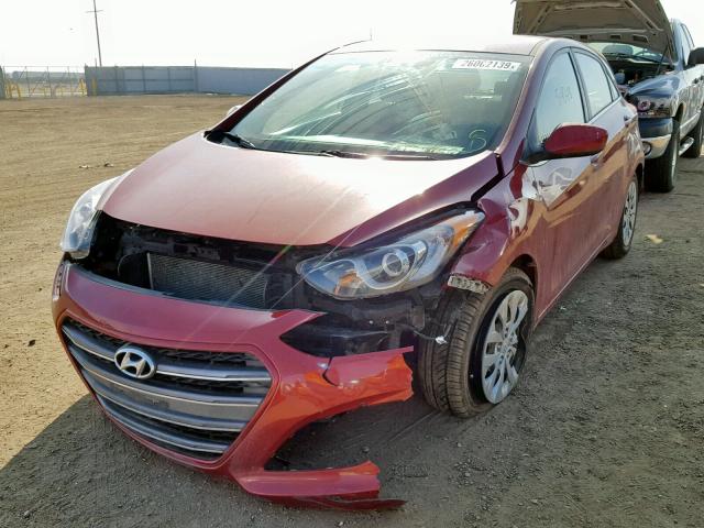 KMHD35LH3HU378496 - 2017 HYUNDAI ELANTRA GT RED photo 2