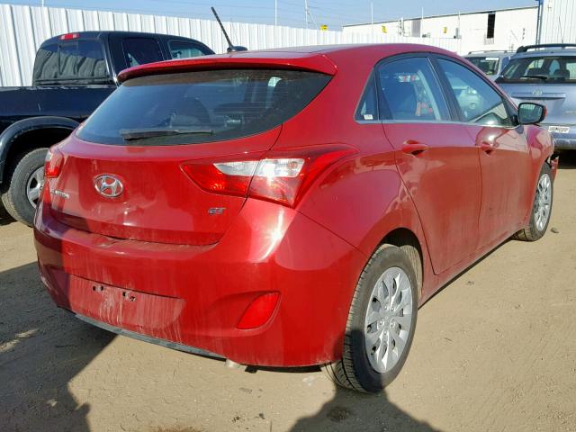 KMHD35LH3HU378496 - 2017 HYUNDAI ELANTRA GT RED photo 4