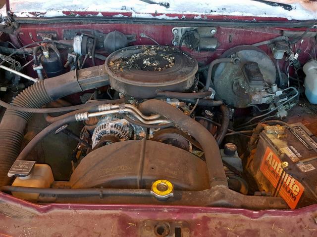 1B7GG23X0SS242857 - 1995 DODGE DAKOTA MAROON photo 7