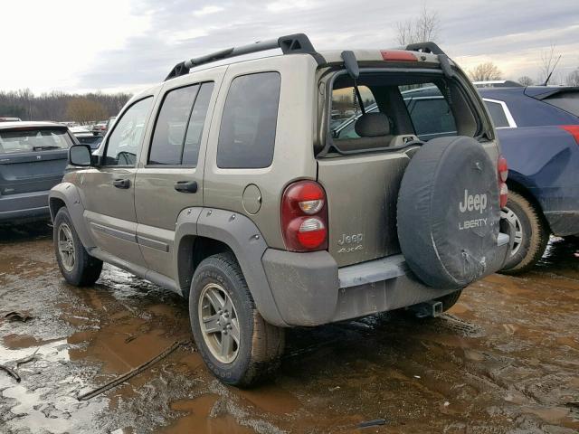 1J4GL38K75W724831 - 2005 JEEP LIBERTY RE BEIGE photo 3