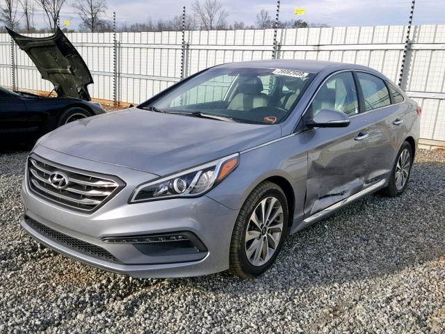 5NPE34AF9FH078845 - 2015 HYUNDAI SONATA SPO SILVER photo 2