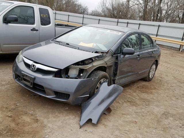 2HGFA16399H335606 - 2009 HONDA CIVIC VP GRAY photo 2