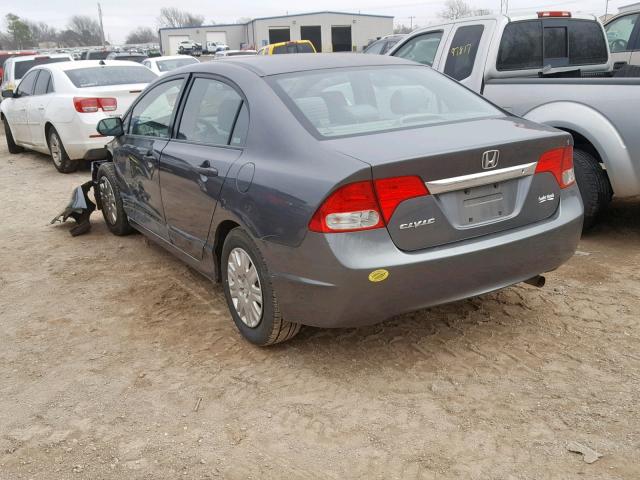 2HGFA16399H335606 - 2009 HONDA CIVIC VP GRAY photo 3