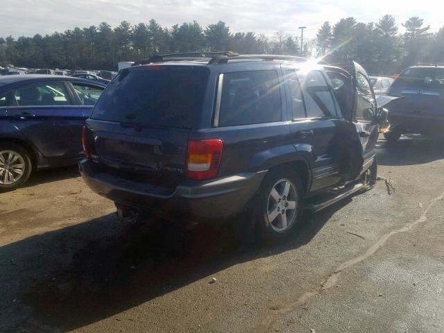 1J4GW48S64C277986 - 2004 JEEP GRAND CHER BLUE photo 4