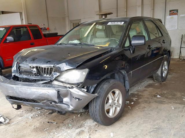 JT6GF10U0Y0045576 - 2000 LEXUS RX 300 BLACK photo 2