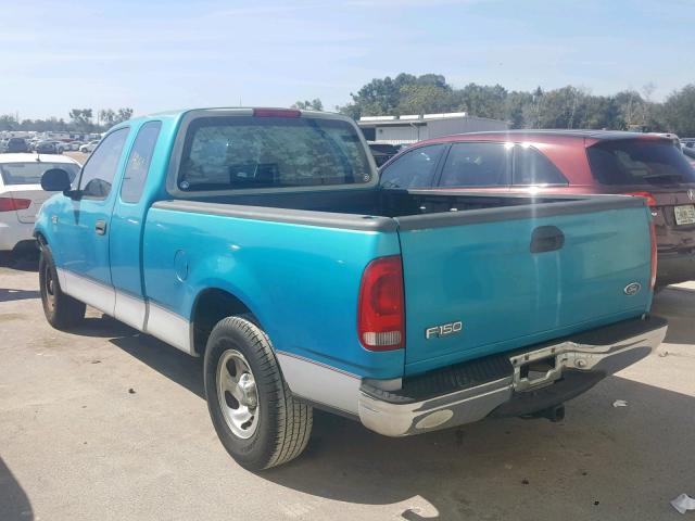 1FTZX1727WNA62023 - 1998 FORD F150 BLUE photo 3