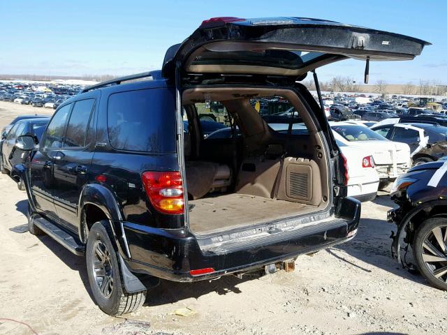 5TDBT48A94S229459 - 2004 TOYOTA SEQUOIA LI BLACK photo 3