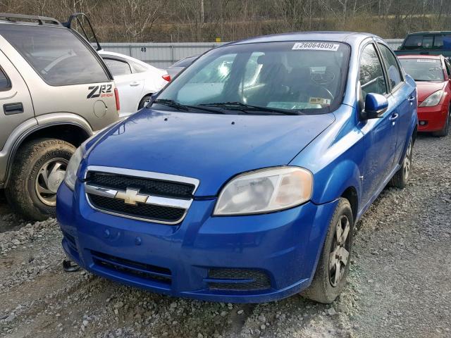 KL1TD56E79B378942 - 2009 CHEVROLET AVEO LS BLUE photo 2