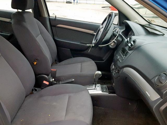 KL1TD56E79B378942 - 2009 CHEVROLET AVEO LS BLUE photo 5