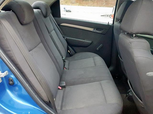 KL1TD56E79B378942 - 2009 CHEVROLET AVEO LS BLUE photo 6