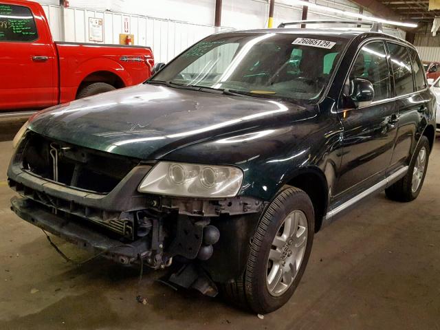 WVGCM77L34D056907 - 2004 VOLKSWAGEN TOUAREG 4. GREEN photo 2