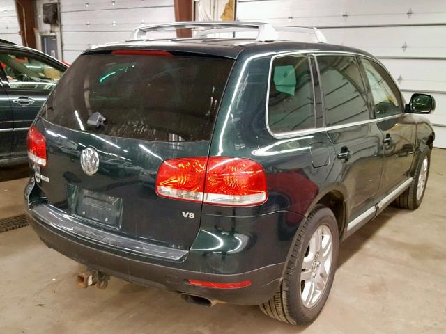 WVGCM77L34D056907 - 2004 VOLKSWAGEN TOUAREG 4. GREEN photo 4