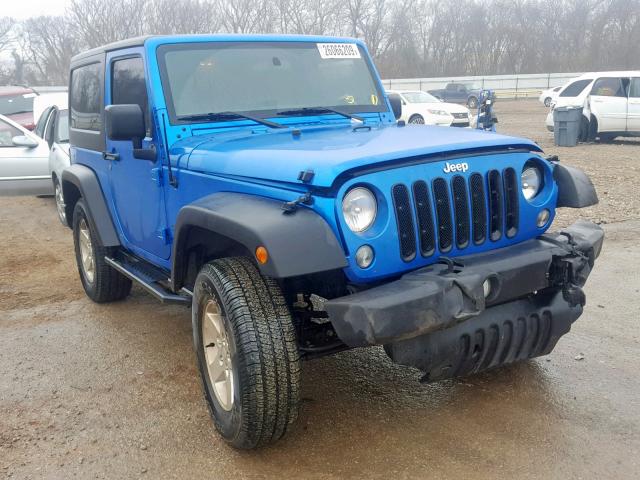 1C4AJWAG1FL565526 - 2015 JEEP WRANGLER S BLUE photo 1