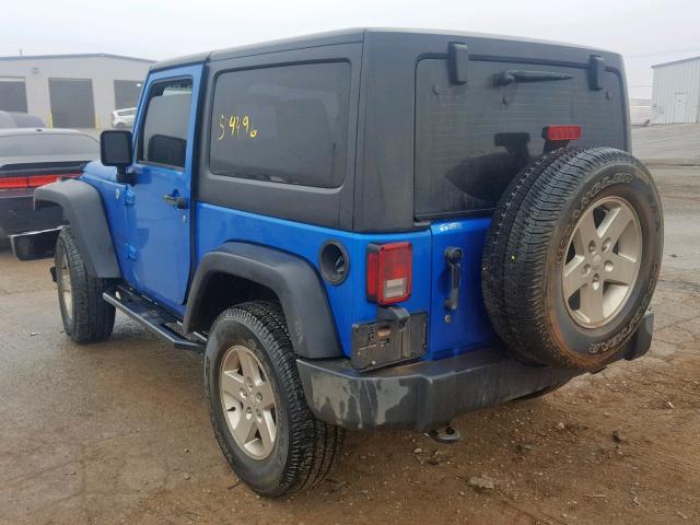 1C4AJWAG1FL565526 - 2015 JEEP WRANGLER S BLUE photo 3