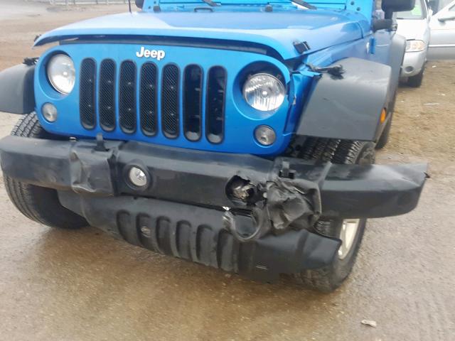 1C4AJWAG1FL565526 - 2015 JEEP WRANGLER S BLUE photo 9