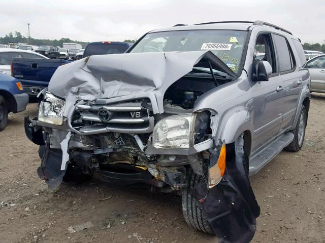 5TDZT38A01S013830 - 2001 TOYOTA SEQUOIA LI SILVER photo 2