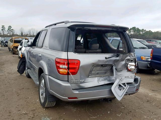 5TDZT38A01S013830 - 2001 TOYOTA SEQUOIA LI SILVER photo 3