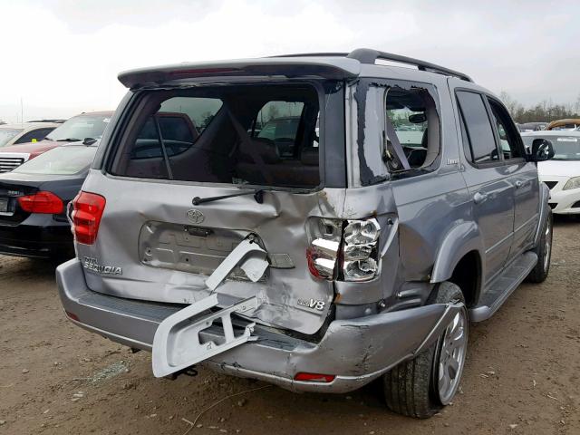 5TDZT38A01S013830 - 2001 TOYOTA SEQUOIA LI SILVER photo 4