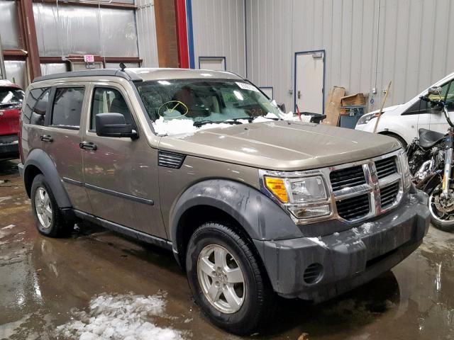 1D8GU28K67W601460 - 2007 DODGE NITRO SXT TAN photo 1