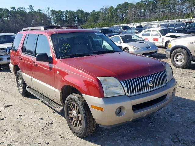 4M2ZU86K65UJ11729 - 2005 MERCURY MOUNTAINEE RED photo 1