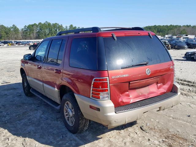 4M2ZU86K65UJ11729 - 2005 MERCURY MOUNTAINEE RED photo 3