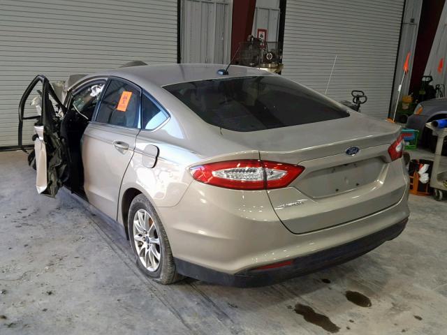 3FA6P0G7XFR274863 - 2015 FORD FUSION S GOLD photo 3