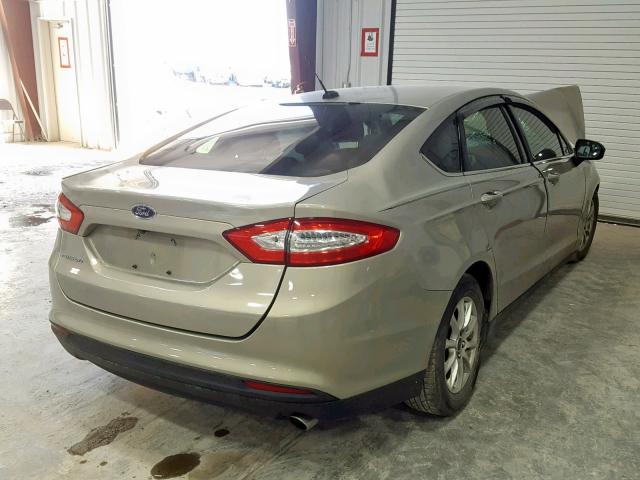 3FA6P0G7XFR274863 - 2015 FORD FUSION S GOLD photo 4