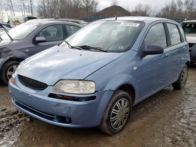 KL1TD66617B753168 - 2007 CHEVROLET AVEO BASE Көк фото 2