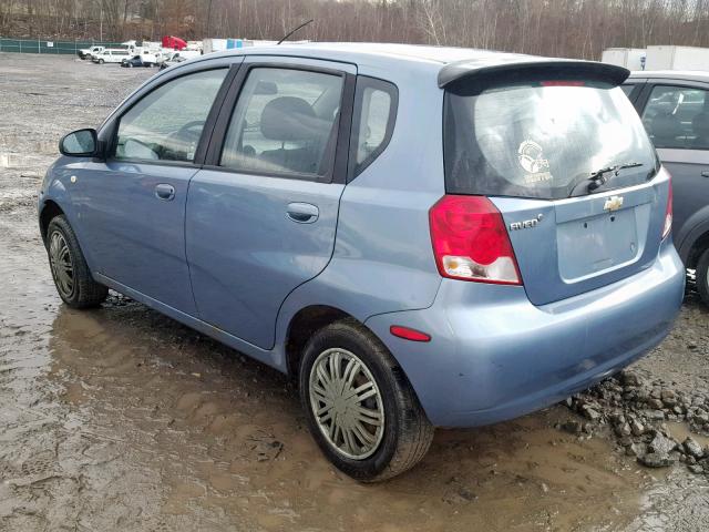 KL1TD66617B753168 - 2007 CHEVROLET AVEO BASE Көк фото 3