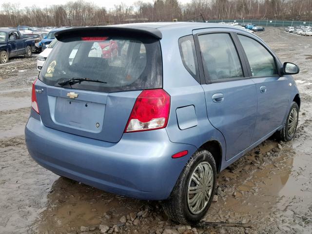 KL1TD66617B753168 - 2007 CHEVROLET AVEO BASE Көк фото 4