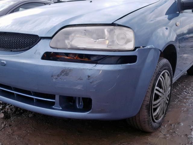 KL1TD66617B753168 - 2007 CHEVROLET AVEO BASE Көк фото 9