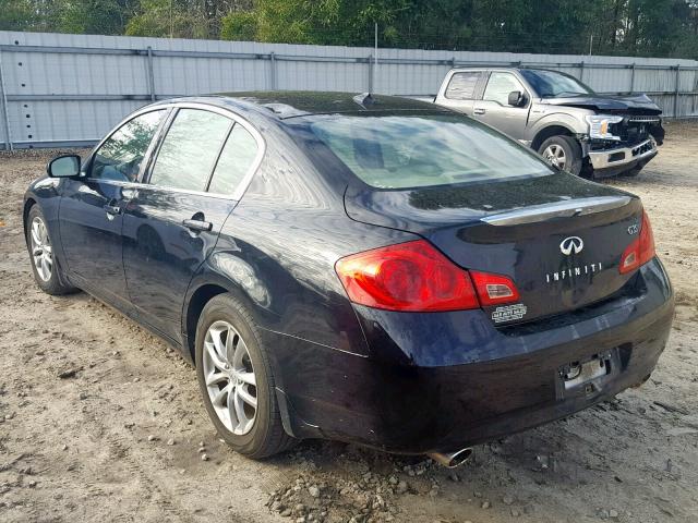 JNKBV61E18M217793 - 2008 INFINITI G35 BLACK photo 3