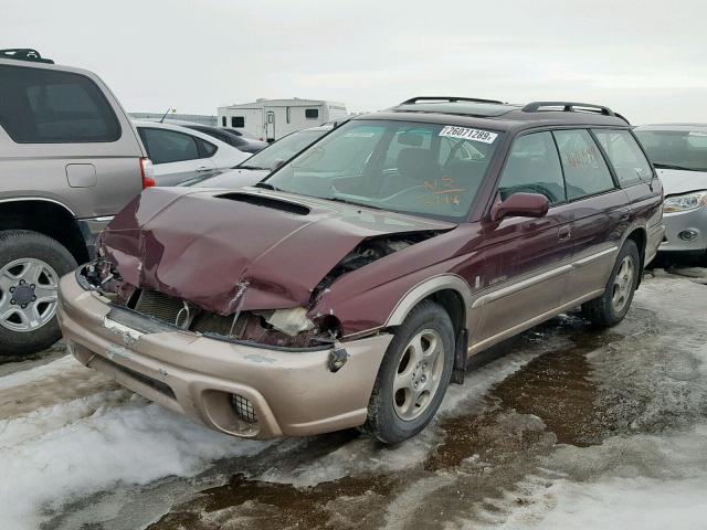 4S3BG6854X7628748 - 1999 SUBARU LEG OUTBK MAROON photo 2