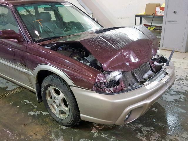 4S3BG6854X7628748 - 1999 SUBARU LEG OUTBK MAROON photo 9