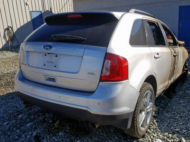 2FMDK3JC2CBA20173 - 2012 FORD EDGE SEL SILVER photo 4