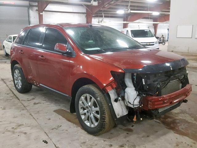 2FMDK3JCXEBB81499 - 2014 FORD EDGE SEL ORANGE photo 1