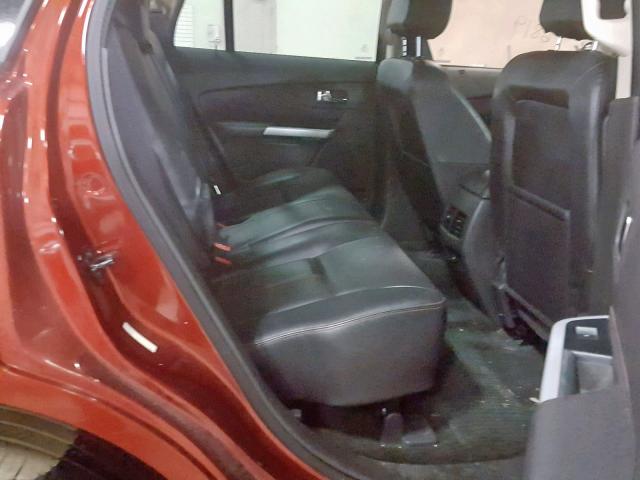 2FMDK3JCXEBB81499 - 2014 FORD EDGE SEL ORANGE photo 6