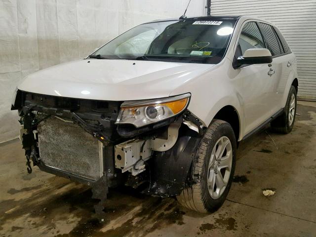 2FMDK4JC7BBB65746 - 2011 FORD EDGE SEL WHITE photo 2