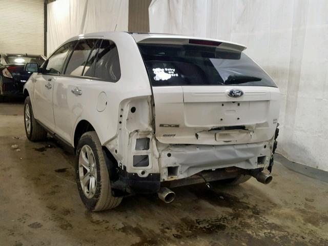 2FMDK4JC7BBB65746 - 2011 FORD EDGE SEL WHITE photo 3