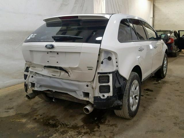 2FMDK4JC7BBB65746 - 2011 FORD EDGE SEL WHITE photo 4