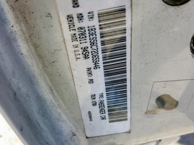 1B3ES56C72D659446 - 2002 DODGE NEON ES SILVER photo 10