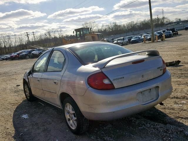 1B3ES56C72D659446 - 2002 DODGE NEON ES SILVER photo 3